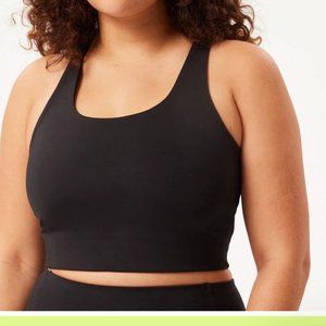 Girlfriend Collective Black Paloma Racerback Bra Size Medium
